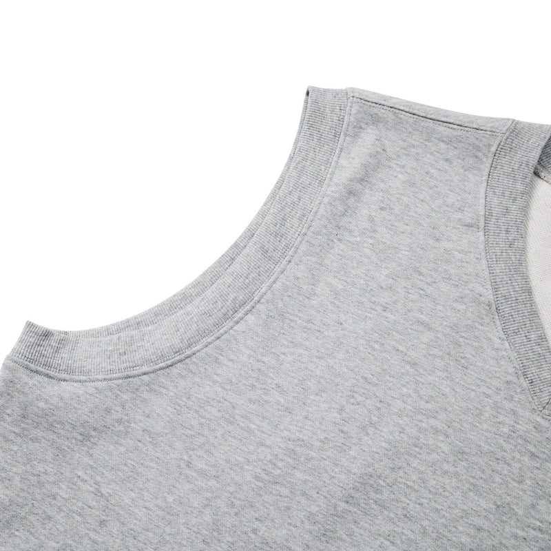 Soft Grey Hugged V-Neck Gilet
