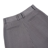 STRIPED GREY ROLLING WIDE-LEG TROUSERS