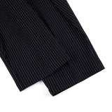 Striped Black Rolling Wide-Leg Trousers