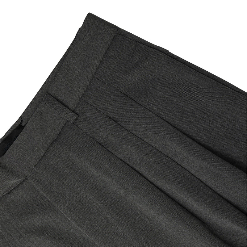 Mid Grey Flow Pleat Trousers