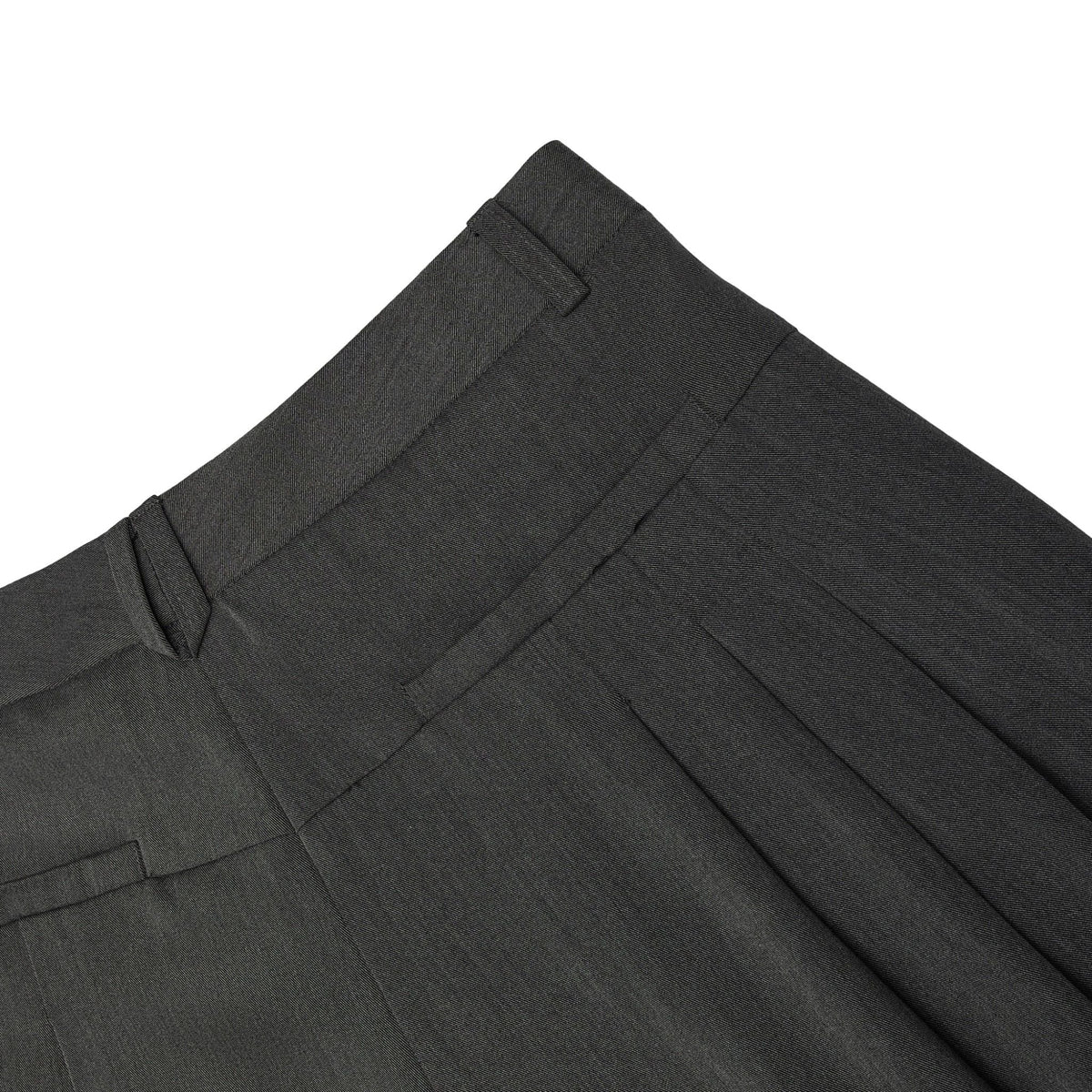 Mid Grey Flow Pleat Trousers