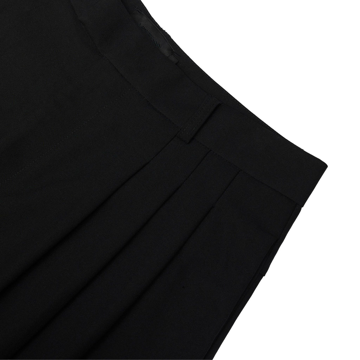 Black Flow Pleat Trousers