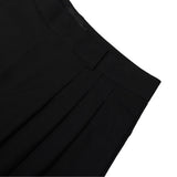 Black Flow Pleat Trousers