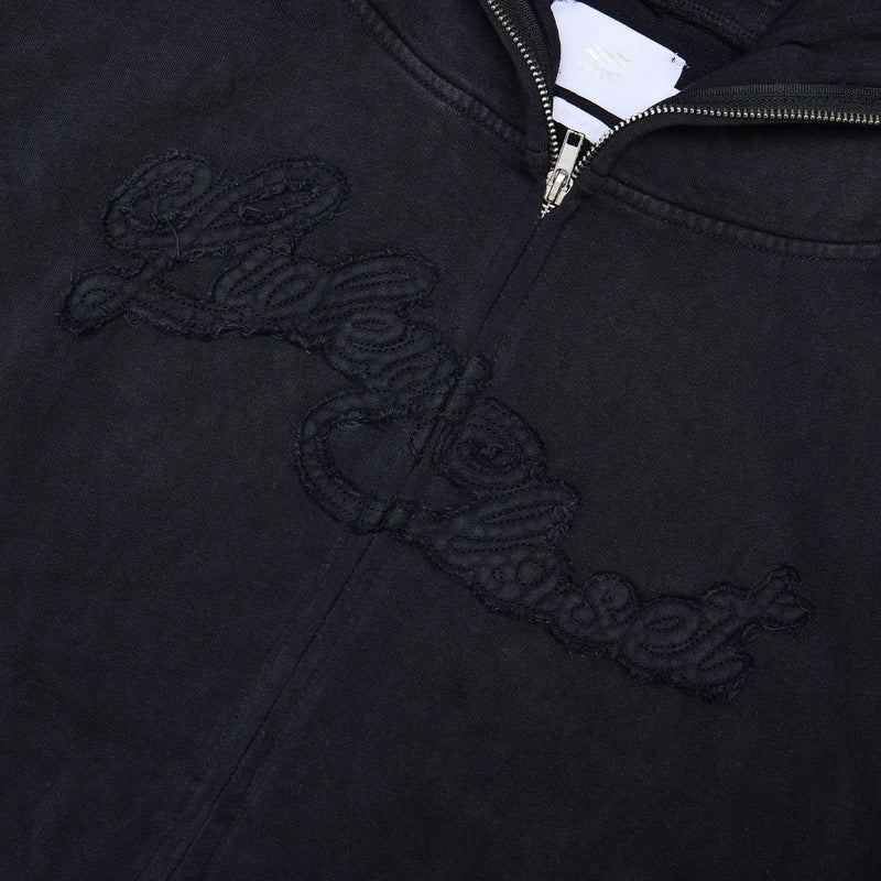 Washed Black Outsider Zipper Jacket