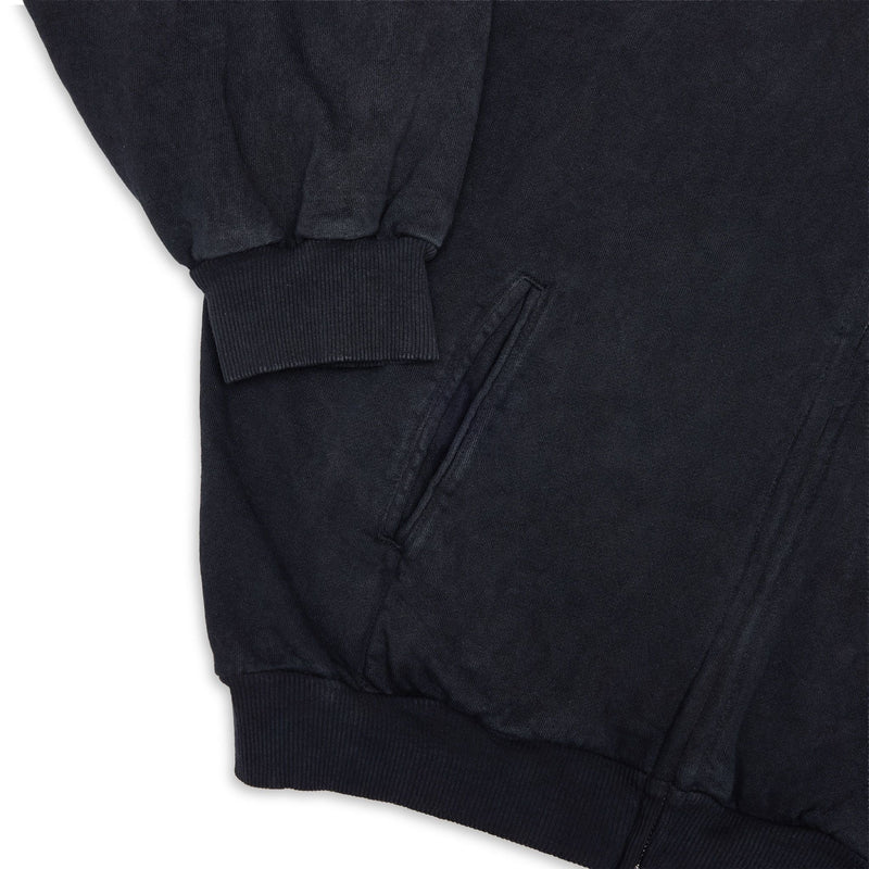 Washed Black Outsider Zipper Jacket