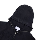 Washed Black Outsider Zipper Jacket