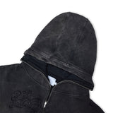 Washed Charcoal Outsider Zipper Jacket