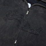 Washed Charcoal Outsider Zipper Jacket