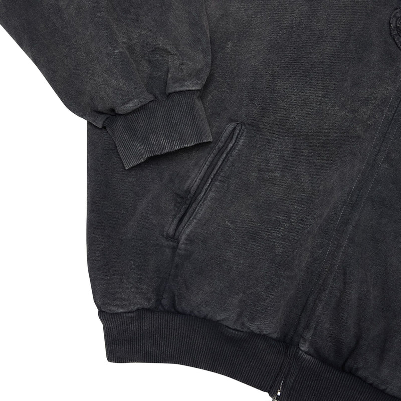 Washed Charcoal Outsider Zipper Jacket