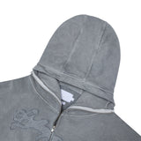 Washed Grey Outsider Zipper Jacket