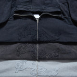 Washed Black Outsider Zipper Jacket
