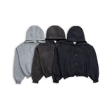 Washed Black Outsider Zipper Jacket