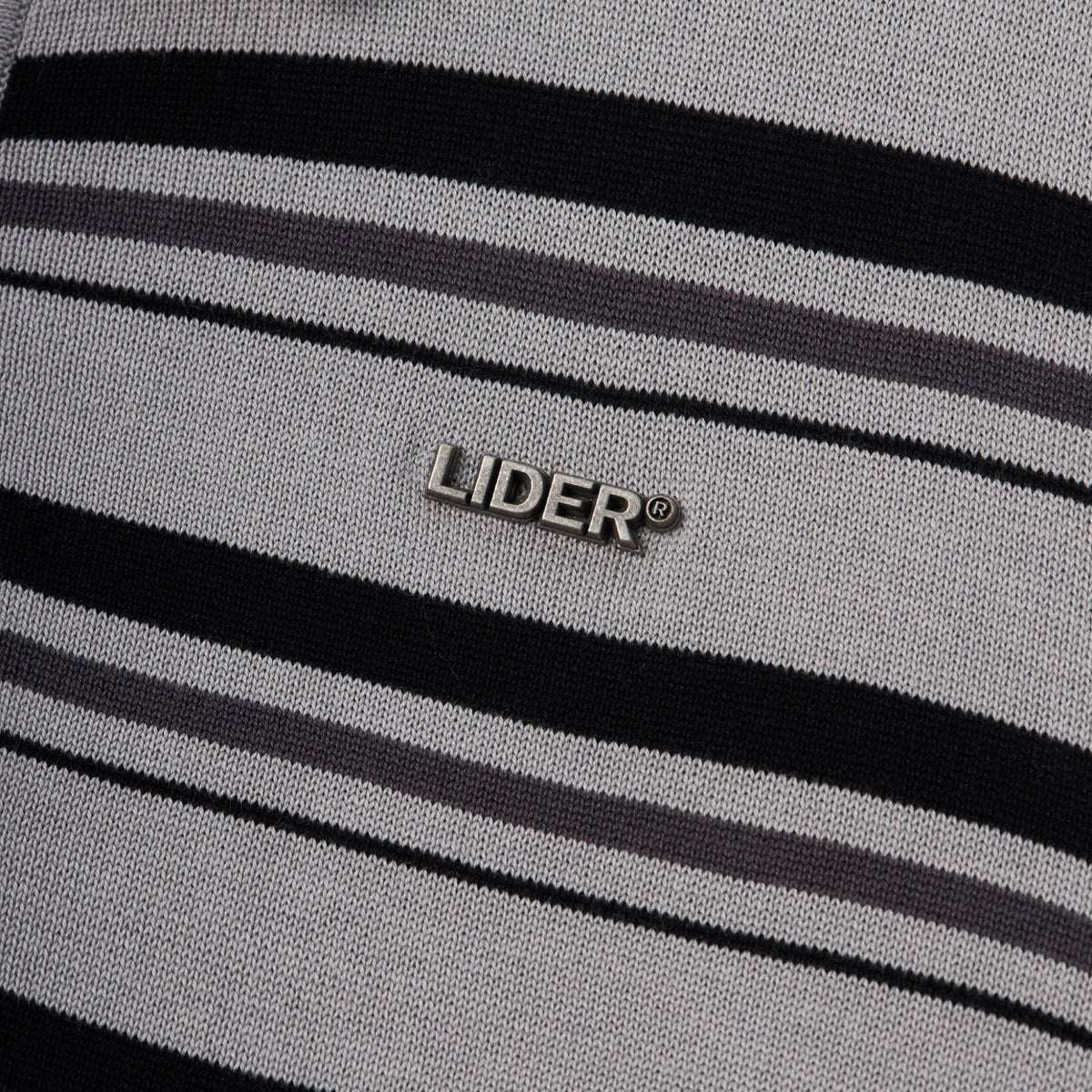 Striped Grey Campus Polo Shirt Lider Astoud