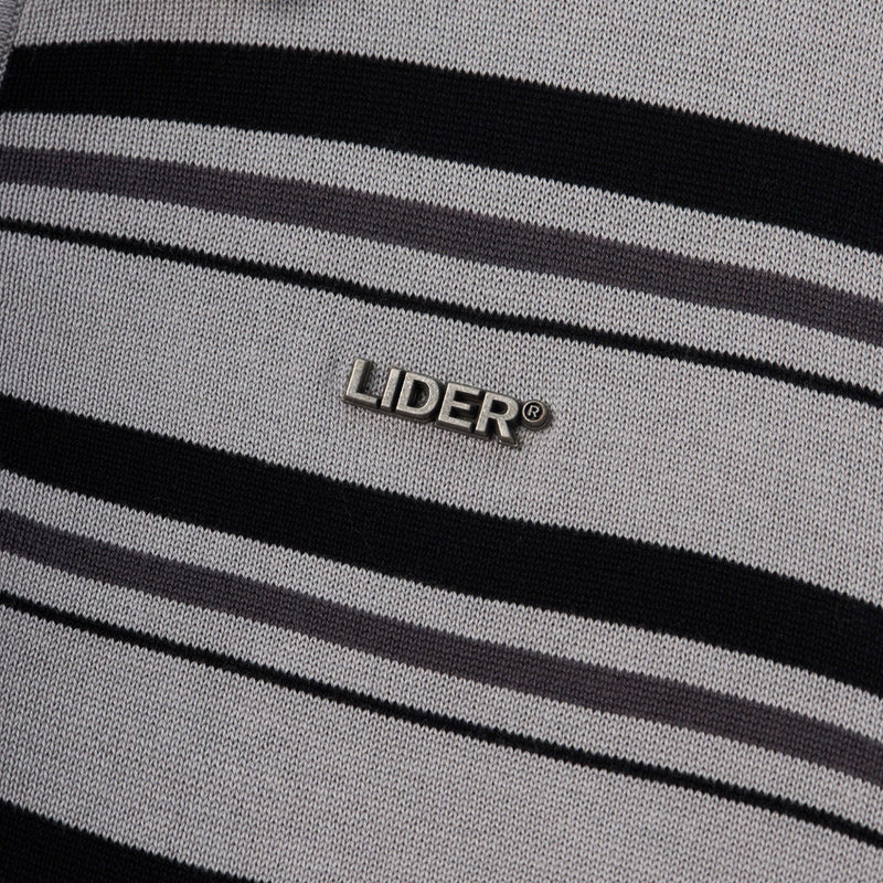 Striped Grey Campus Polo Shirt Lider Astoud