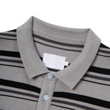 Striped Grey Campus Polo Shirt Lider Astoud