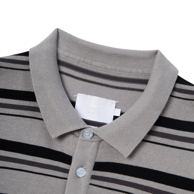 Striped Grey Campus Polo Shirt Lider Astoud