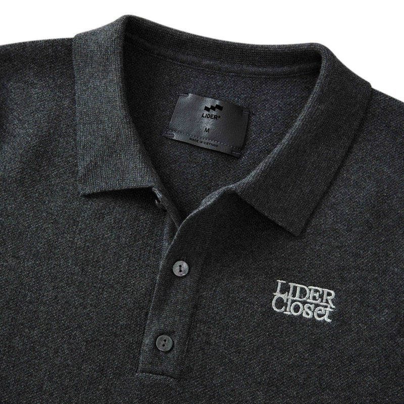 gray-the-elan-knit-polo-shirt lider astoud