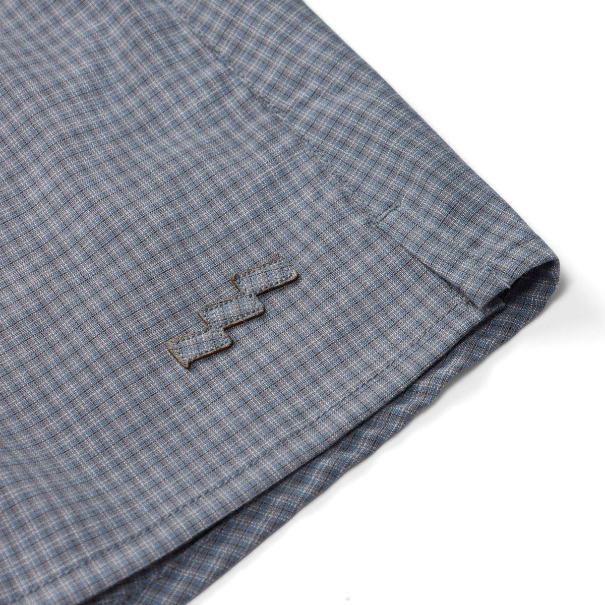 Misty Blue Laidback Check Shorts