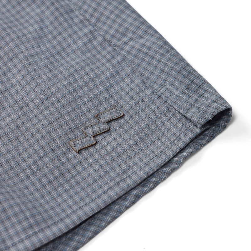 Misty Blue Laidback Check Shorts