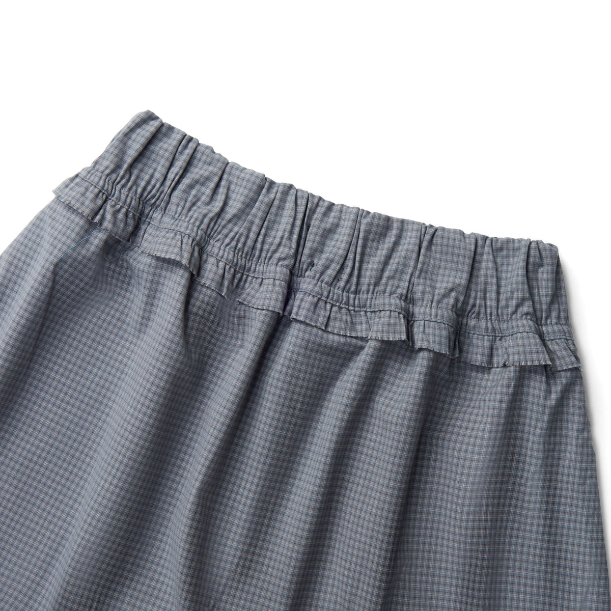 Misty Blue Laidback Check Shorts