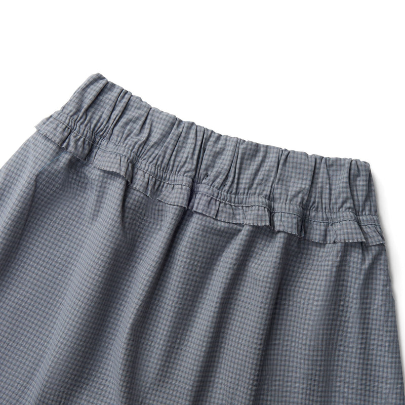Misty Blue Laidback Check Shorts