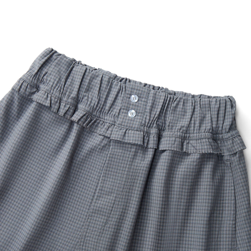 Misty Blue Laidback Check Shorts