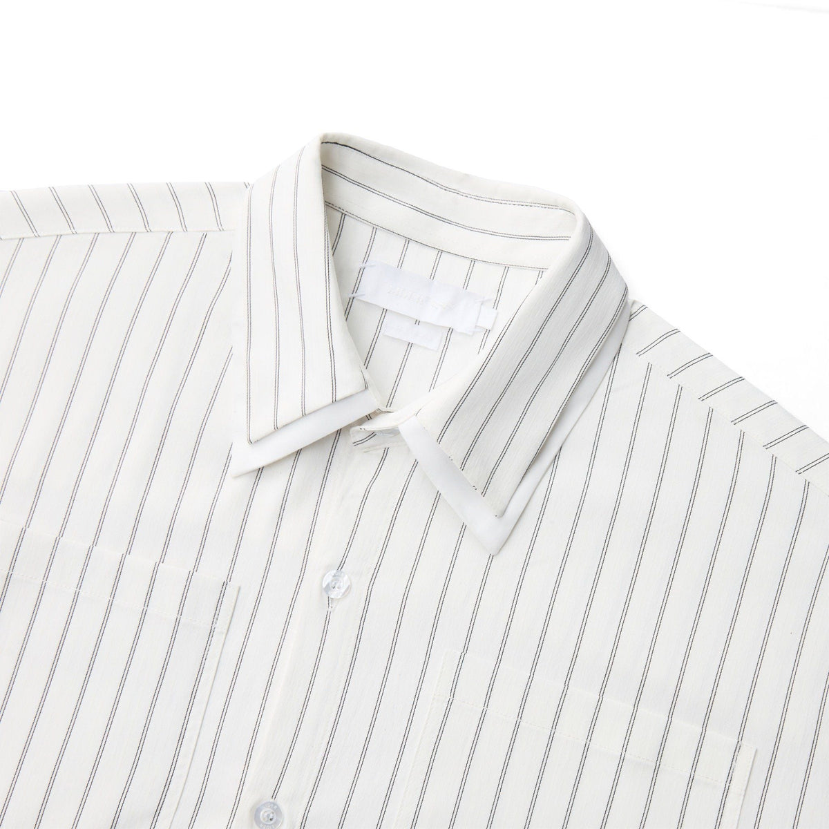 Striped White Off-line Boxy Shirt