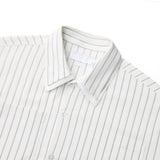 Striped White Off-line Boxy Shirt