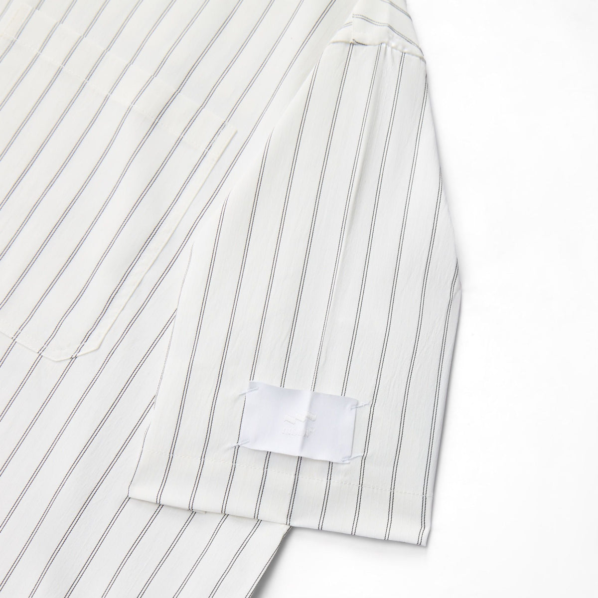 Striped White Off-line Boxy Shirt