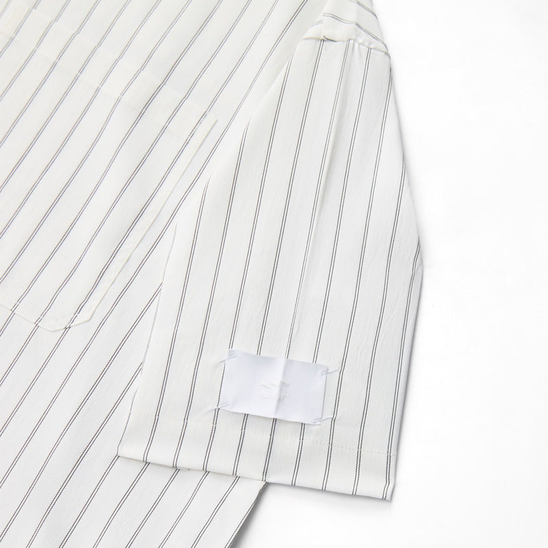 Striped White Off-line Boxy Shirt