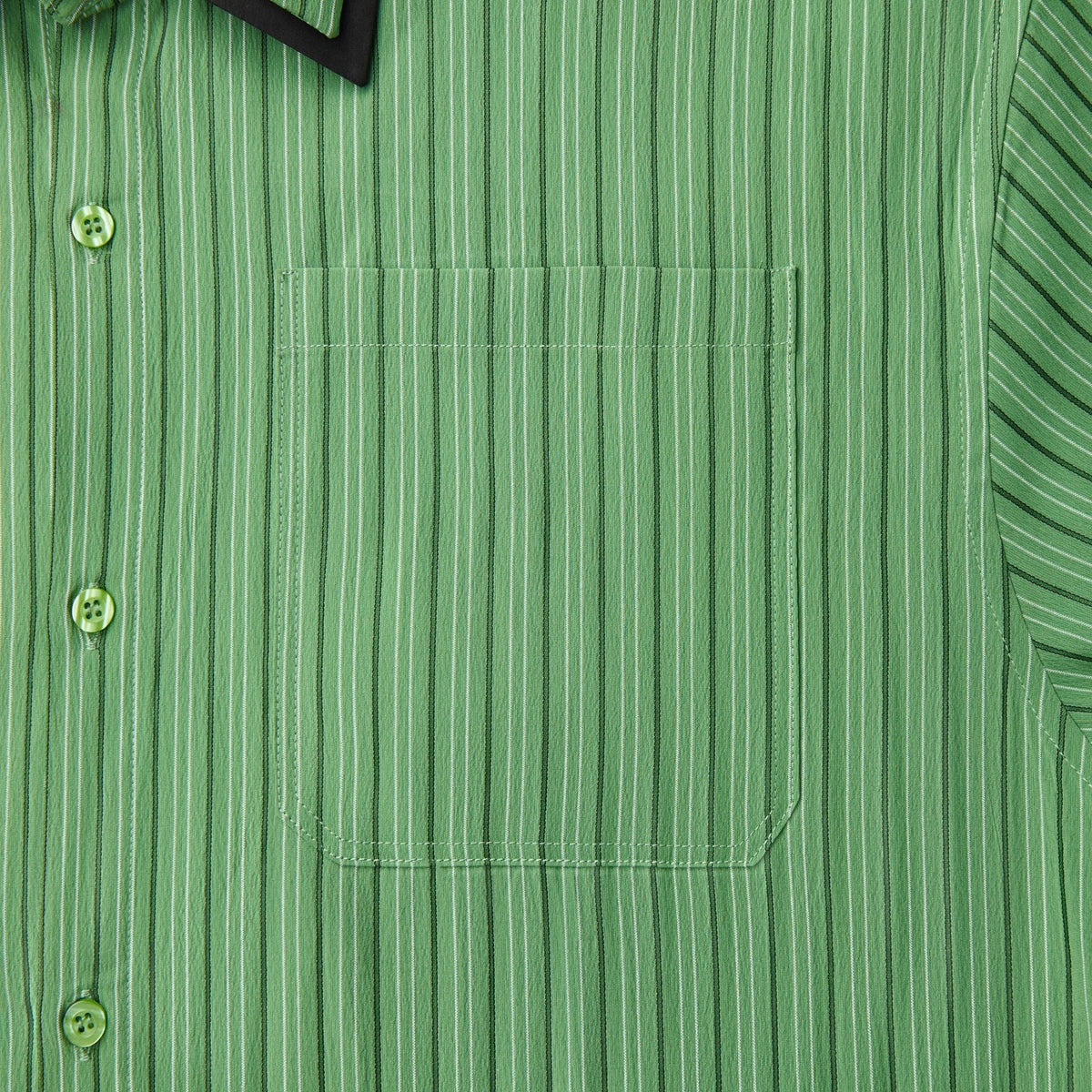 Striped Moss Off-line Boxy Shirt