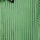 Striped Moss Off-line Boxy Shirt