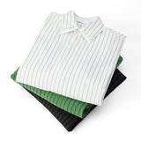 Striped Moss Off-line Boxy Shirt