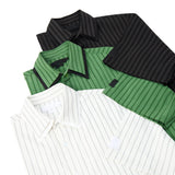 Striped Moss Off-line Boxy Shirt