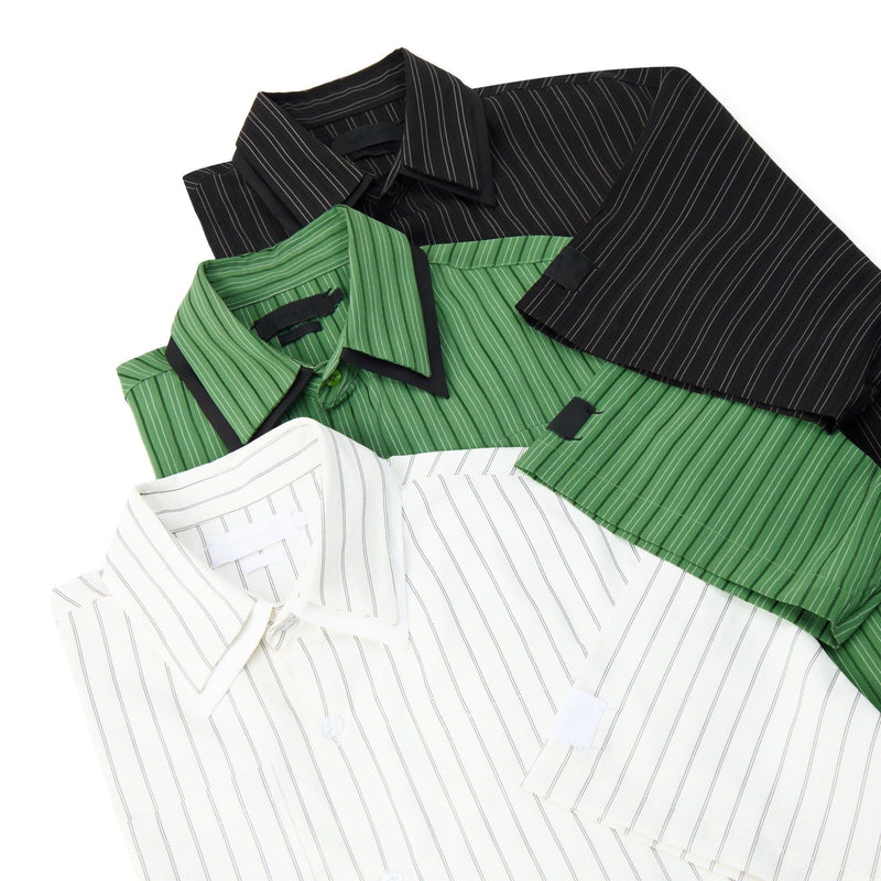 Striped Moss Off-line Boxy Shirt
