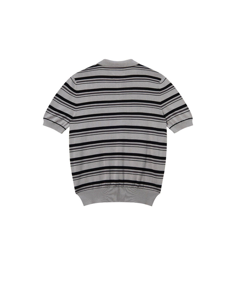 Striped Grey Campus Polo Shirt Lider Astoud