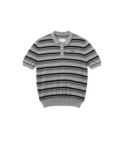 Striped Grey Campus Polo Shirt Lider Astoud