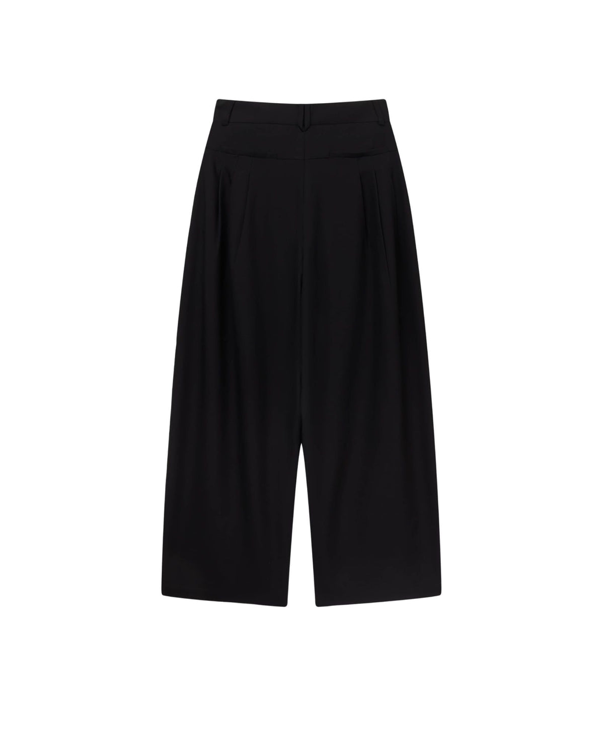 Black Flow Pleat Trousers
