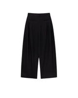 Black Flow Pleat Trousers