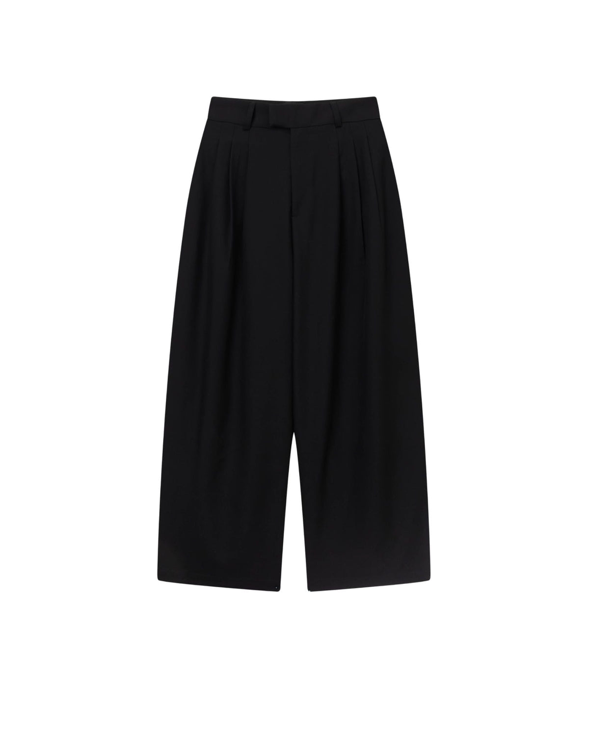 Black Flow Pleat Trousers