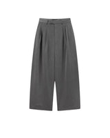 Mid Grey Flow Pleat Trousers