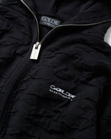 BLACK WRINKLE KNIT HOODIE