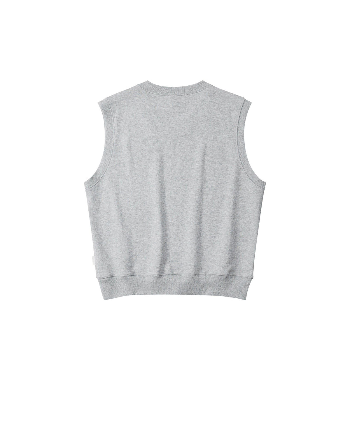 Soft Grey Hugged V-Neck Gilet