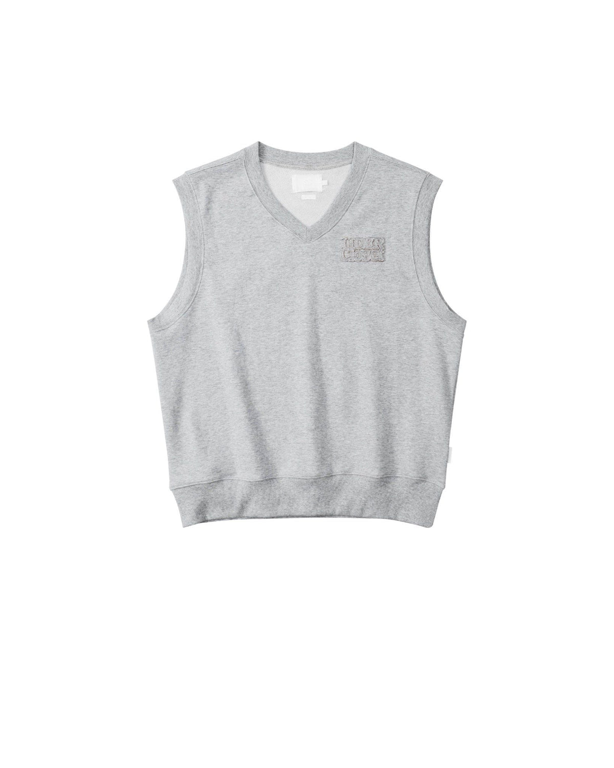 Soft Grey Hugged V-Neck Gilet