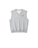 Soft Grey Hugged V-Neck Gilet