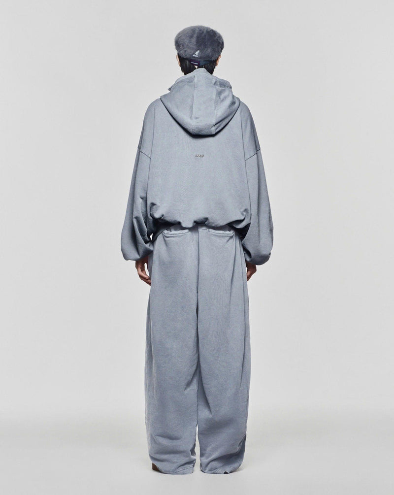 Washed Grey Outsider Zipper Jacket