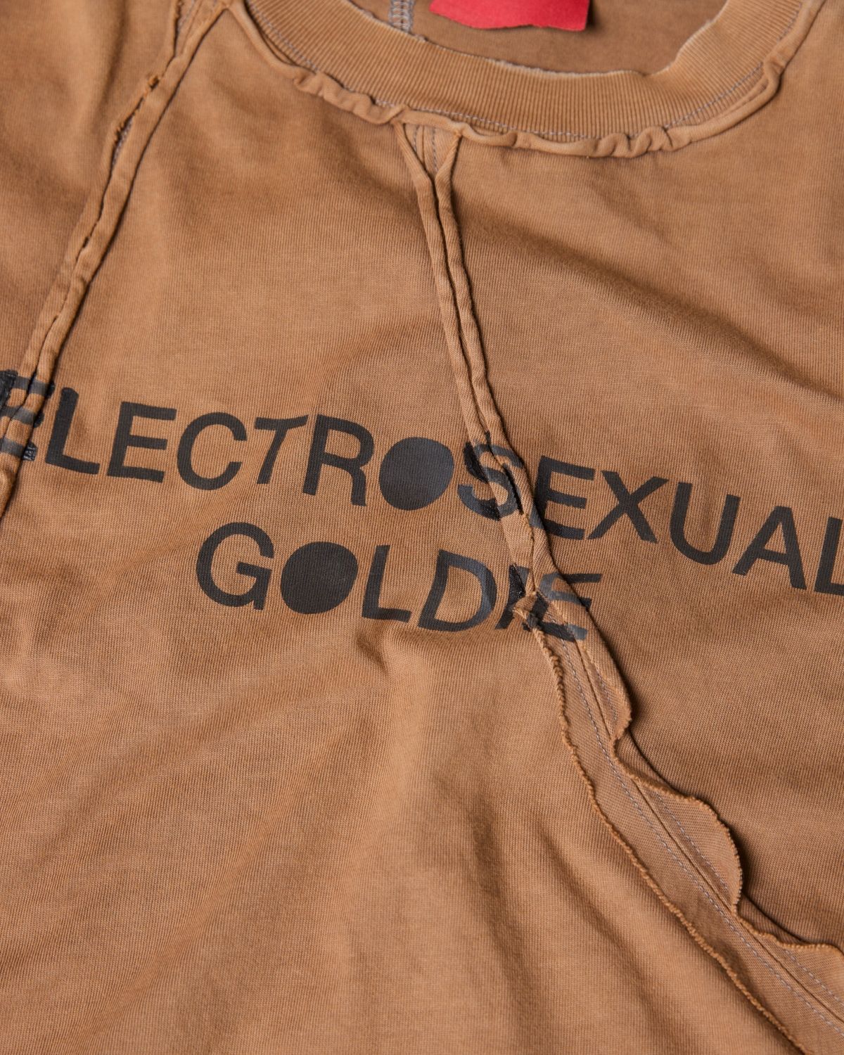 BROWN ELECTRO WASHED TSHIRT