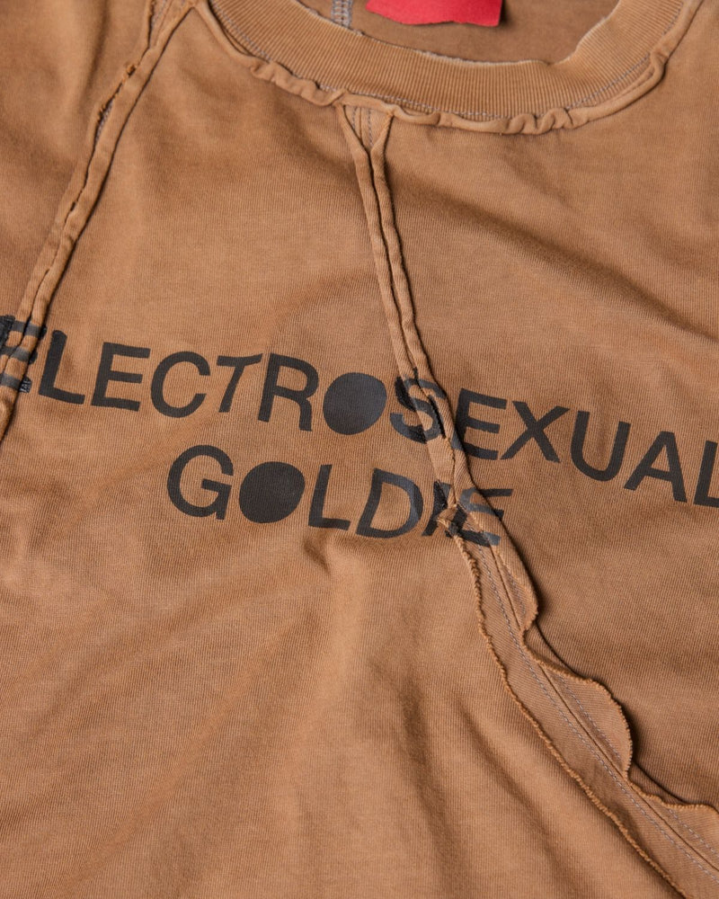 BROWN ELECTRO WASHED TSHIRT