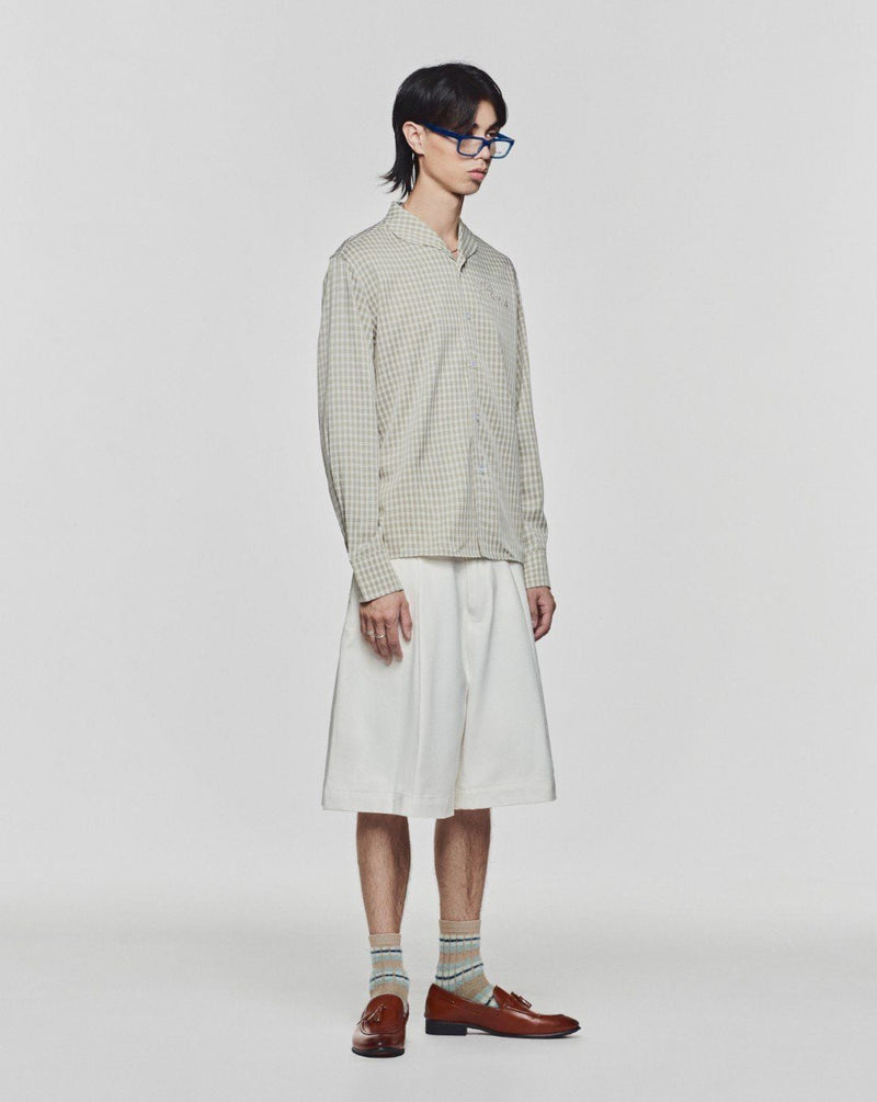 White Midday Miles Khaki Shorts