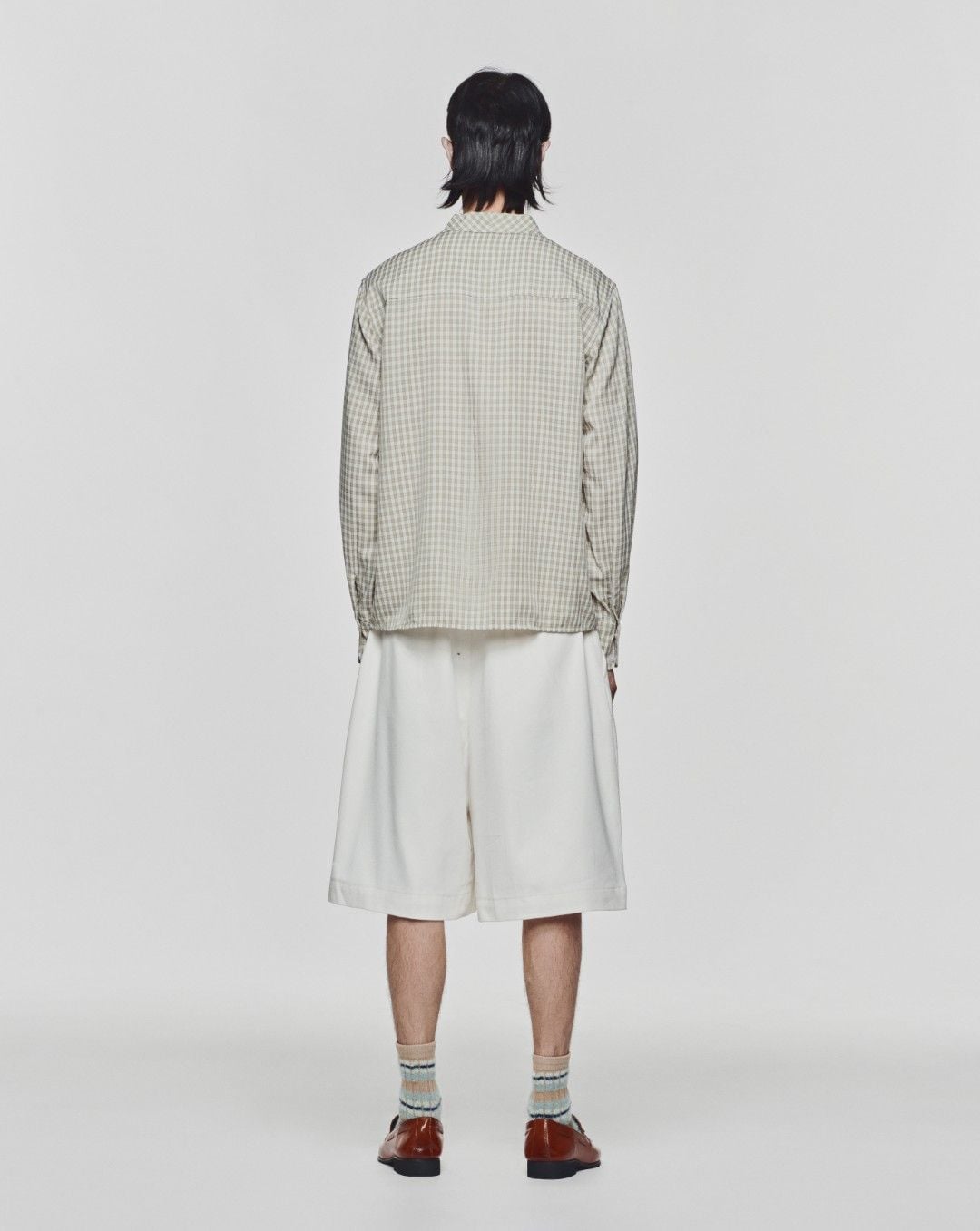 White Midday Miles Khaki Shorts